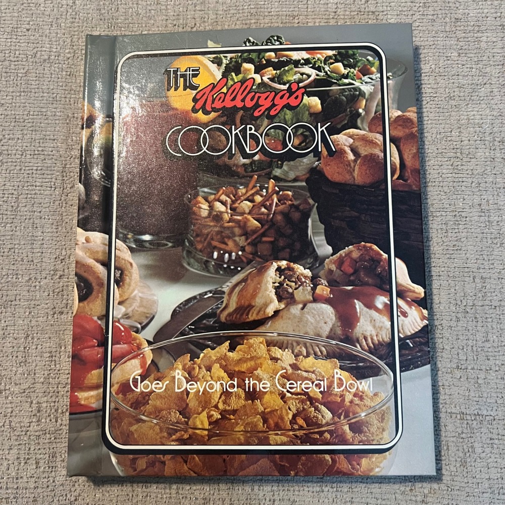 Vintage 1978 The Kelloggs Cookbook First Edition Spiral‎ Hardcover Retro Recipes